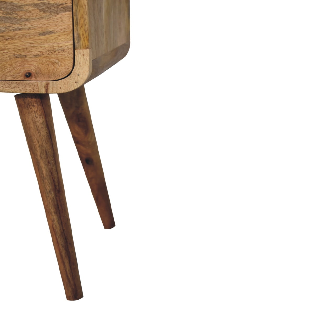 Solid Wood Mini Curved Nightstand