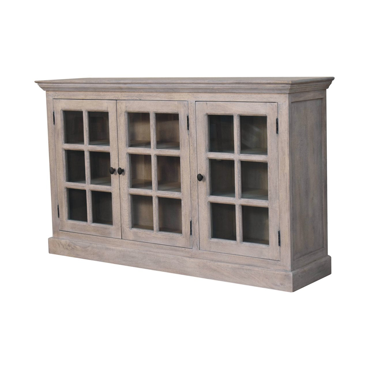 Solid Wood Stone Wash Triple Glazed Cabinet