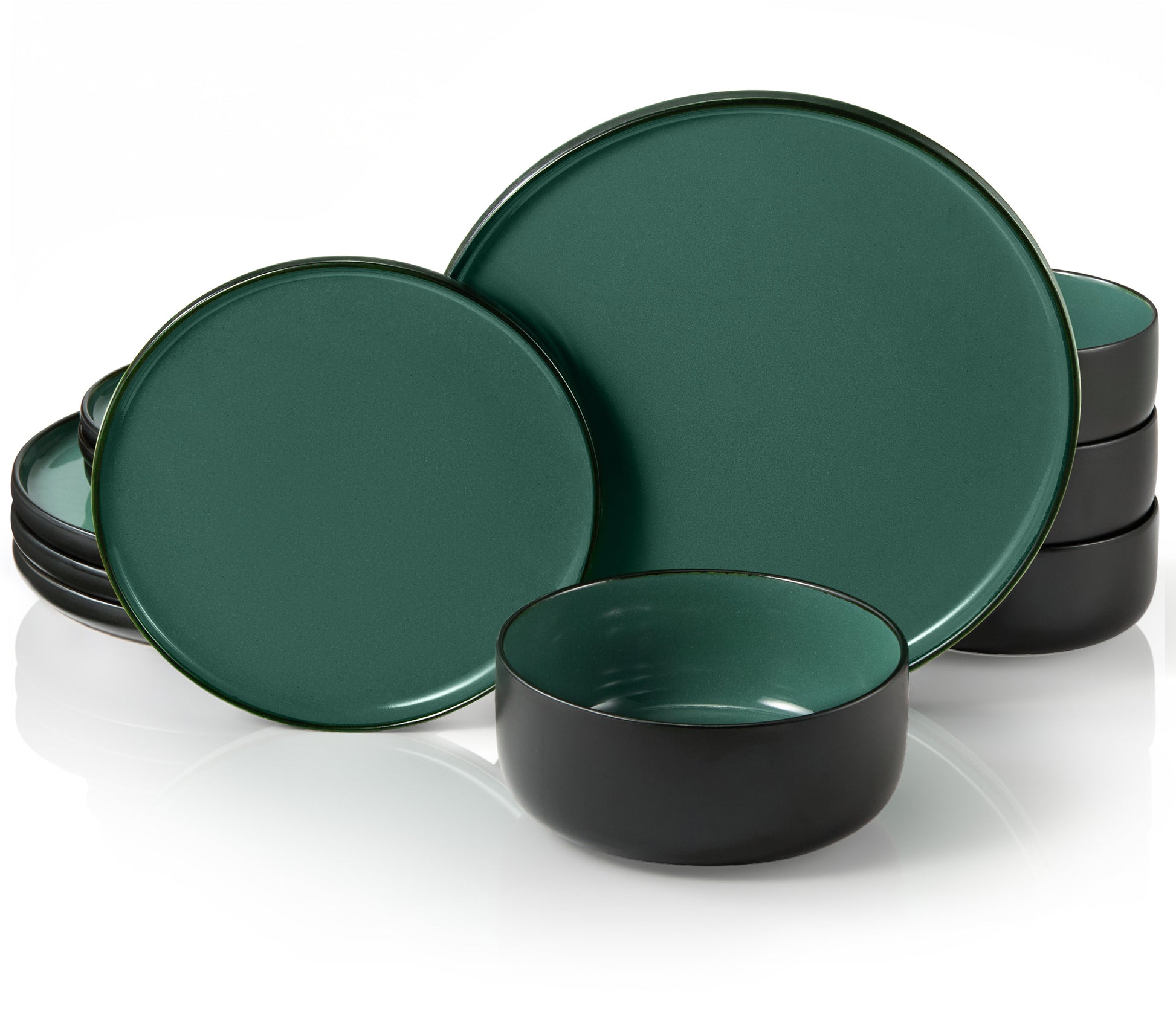 Ceramic Dinnerware Set, 12 Piece, Service for 4, Somerset Collection