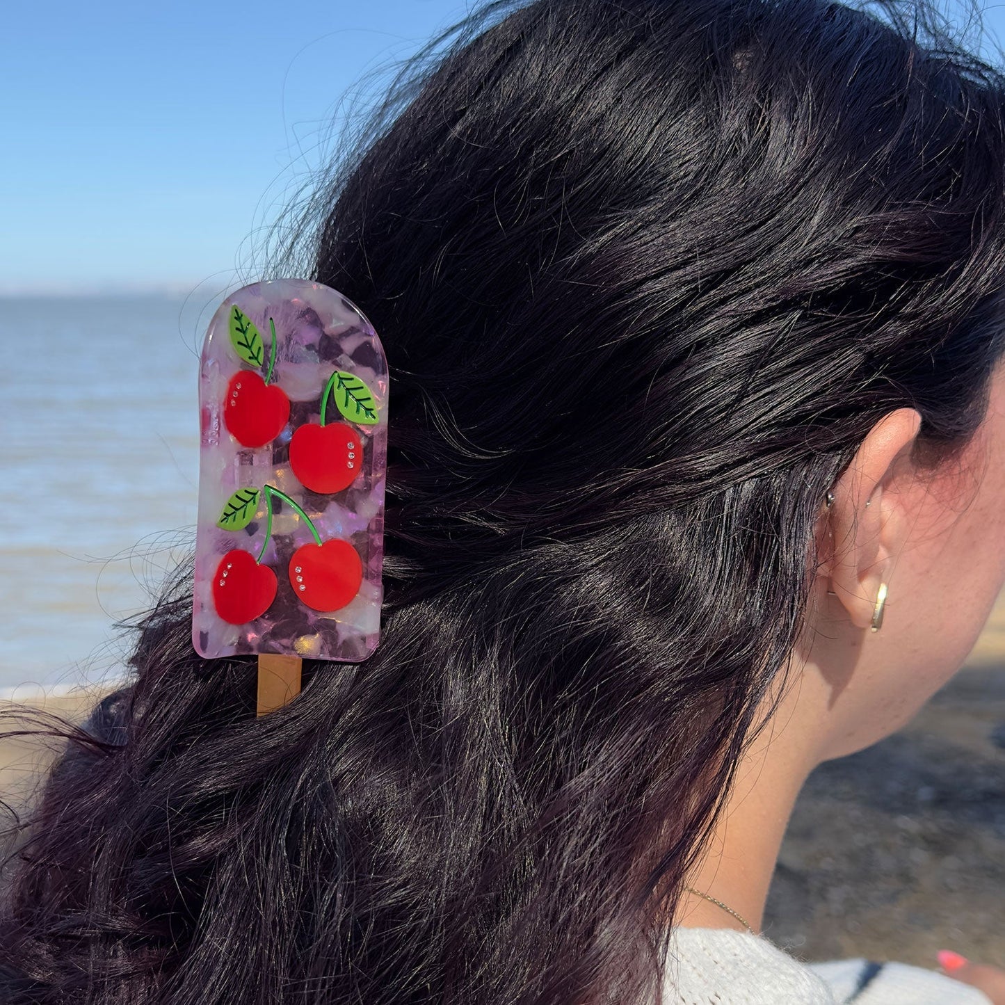 Cherry Popsicle Hair Claw