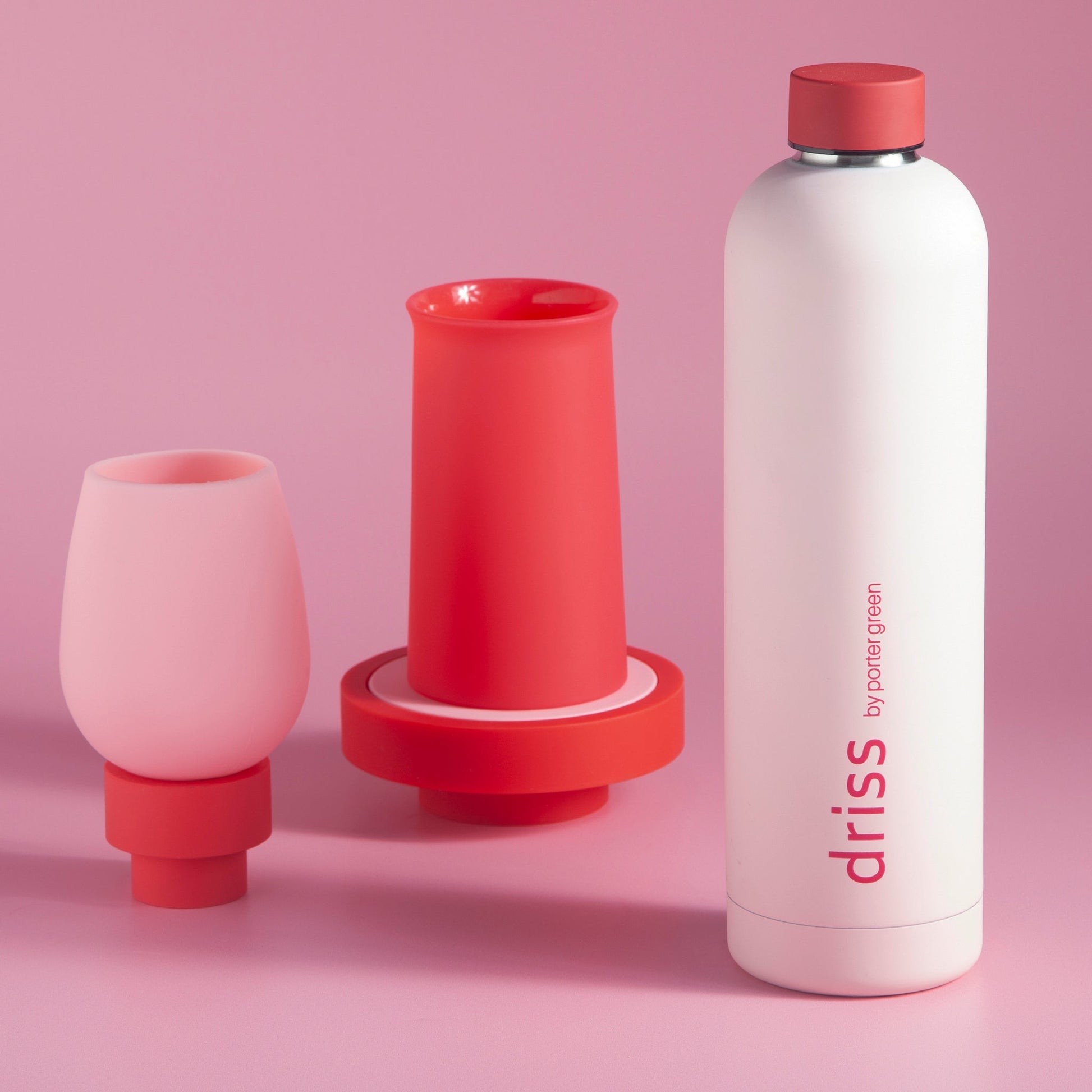 cherry + blush | fegg | silicone unbreakable glasses