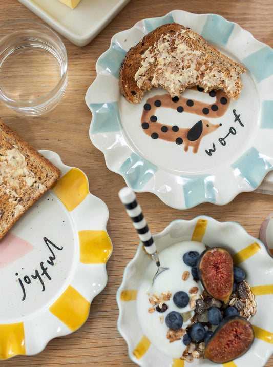 WOOF SAUSAGE DOG PLATE