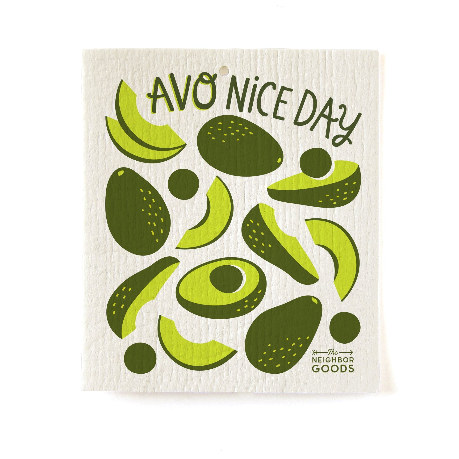 Avocado Dish Towel + Sponge Cloth Gift Set