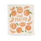 Peach Dish Towel + Sponge Cloth Gift Set