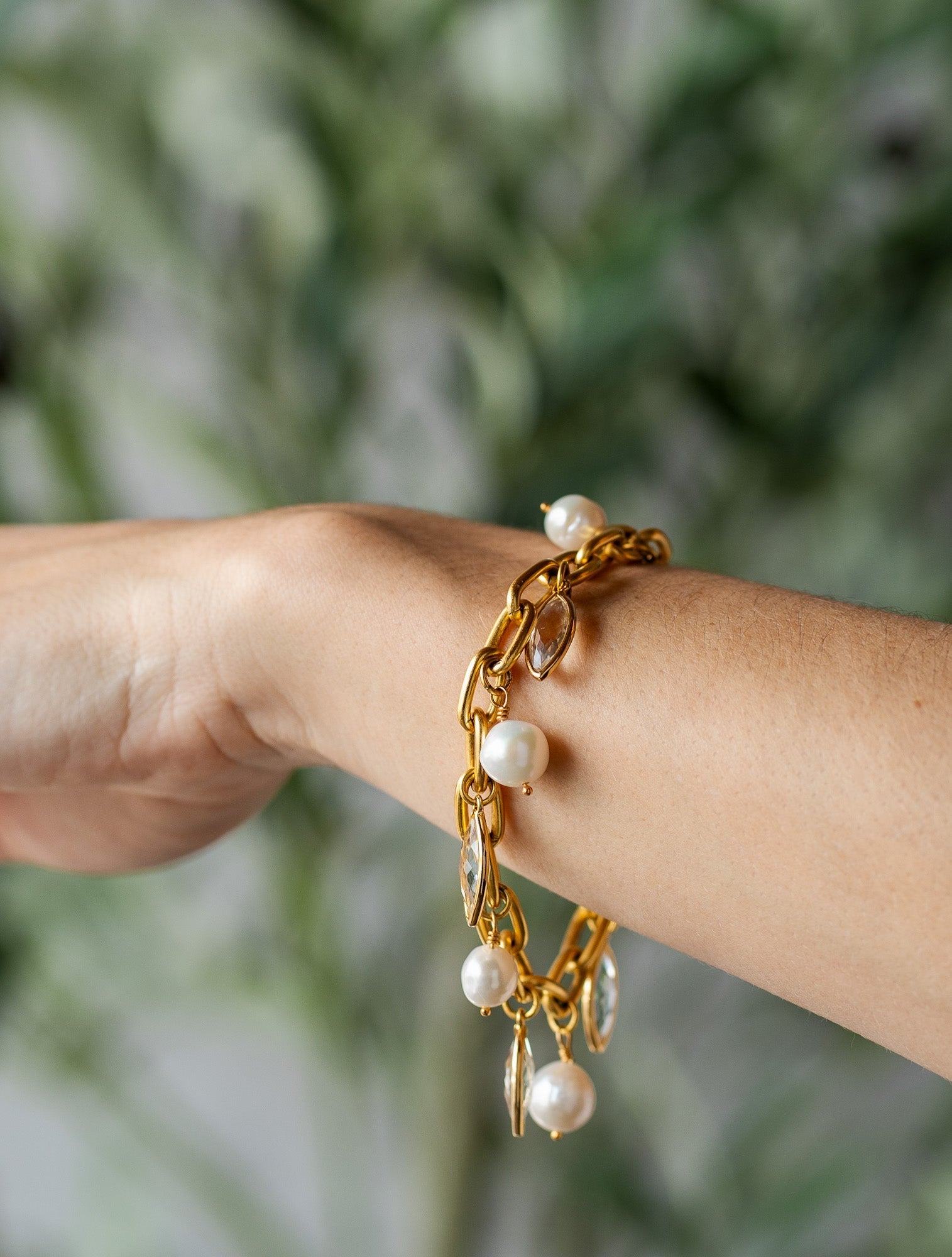 Marquise & Pearl Bracelet