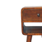 Solid Wood Mini Chestnut Curve Lower Bedside Table