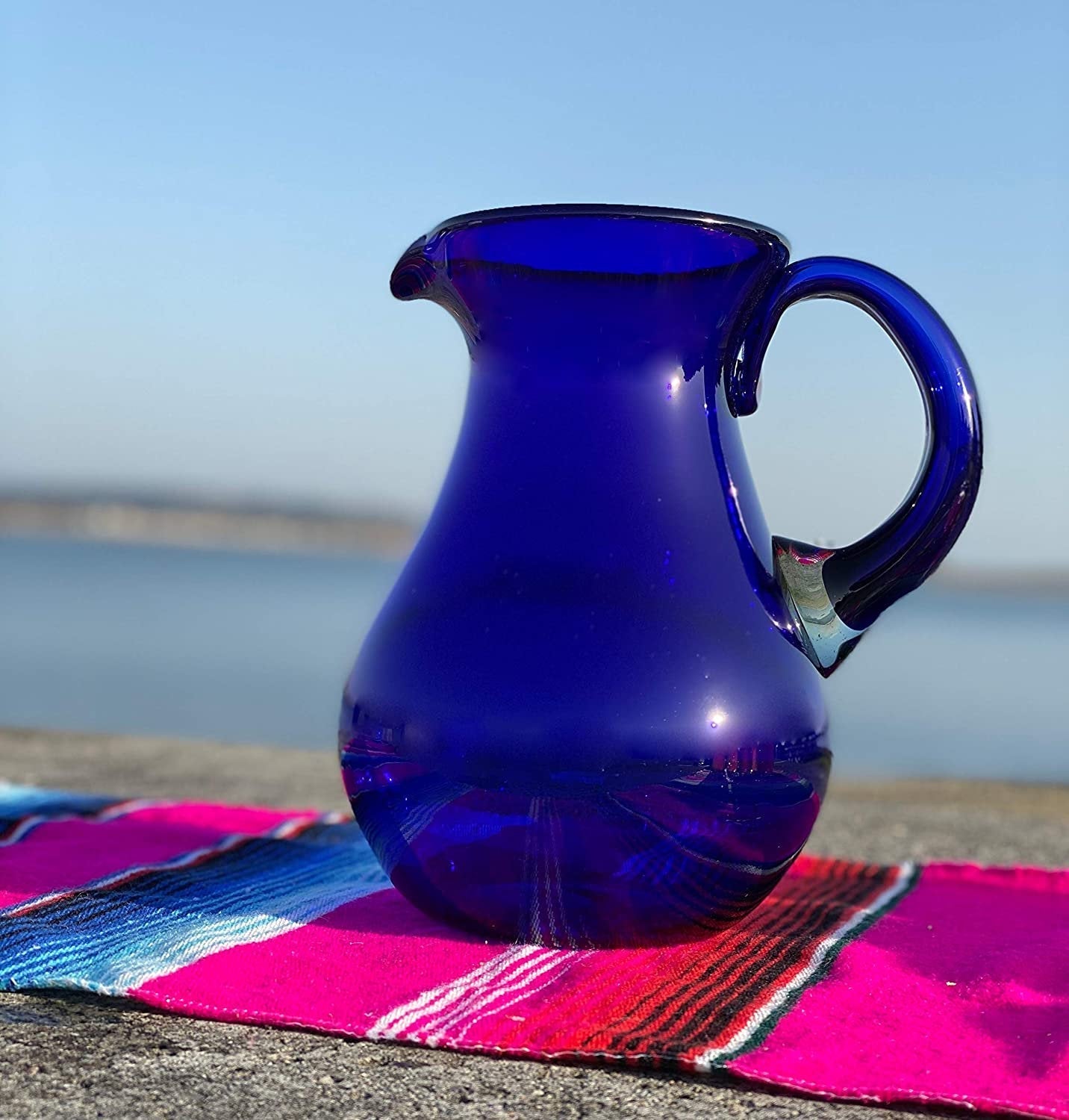 Pure Cobalt Glass Pitcher