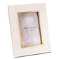 Mukhendu 4x6 Picture Frame - Bone, Brass Inner Edge