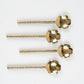 S/4 Flower Shaped Brass Cocktail Spoons