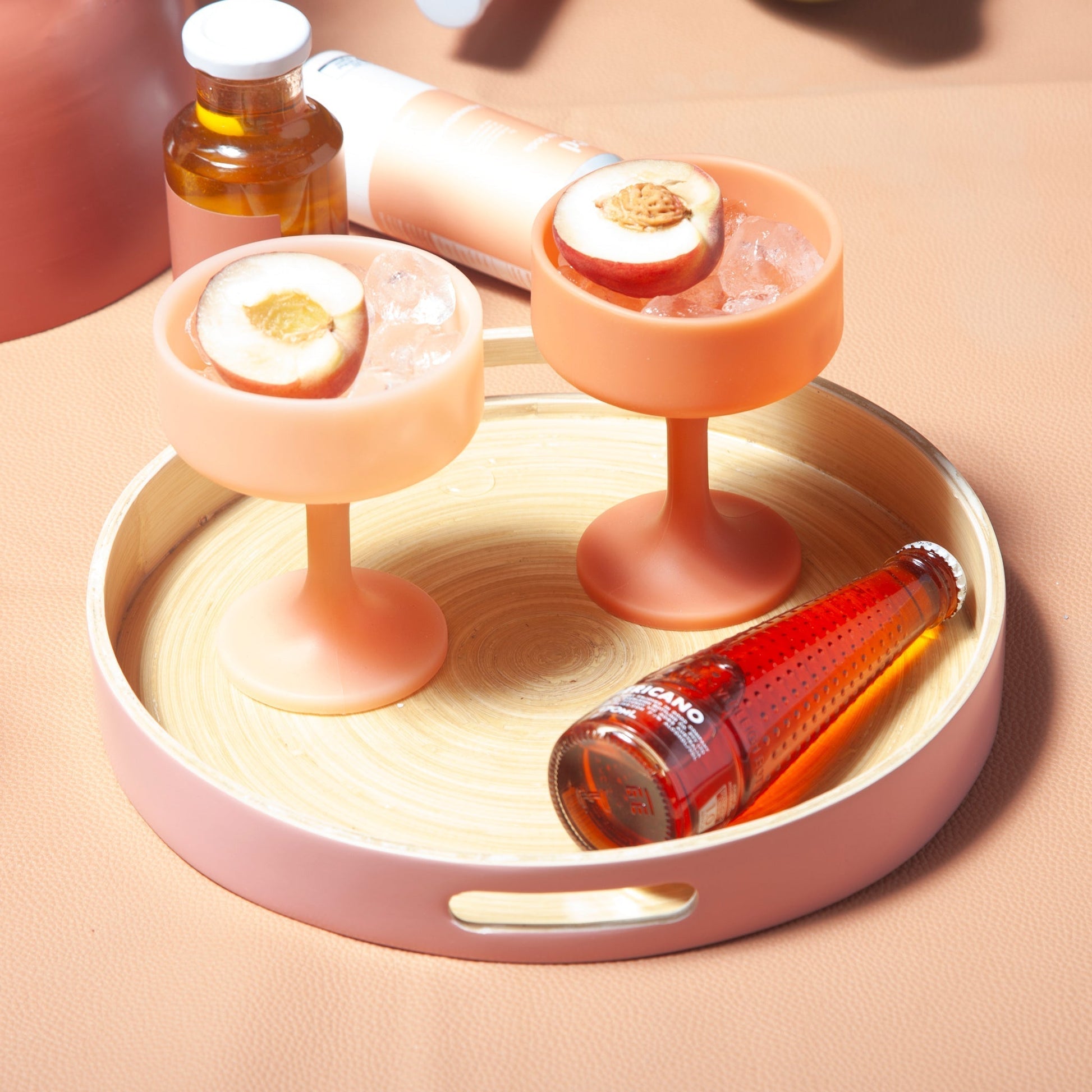 terra + peach | mecc | silicone unbreakable cocktail glasses
