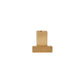 Square Solid Brass Candleholder - Brushed Brass