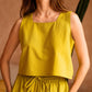 Becca Linen top in Lemongrass