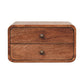 Solid Wood Honey Caramel Floating Bedside Table