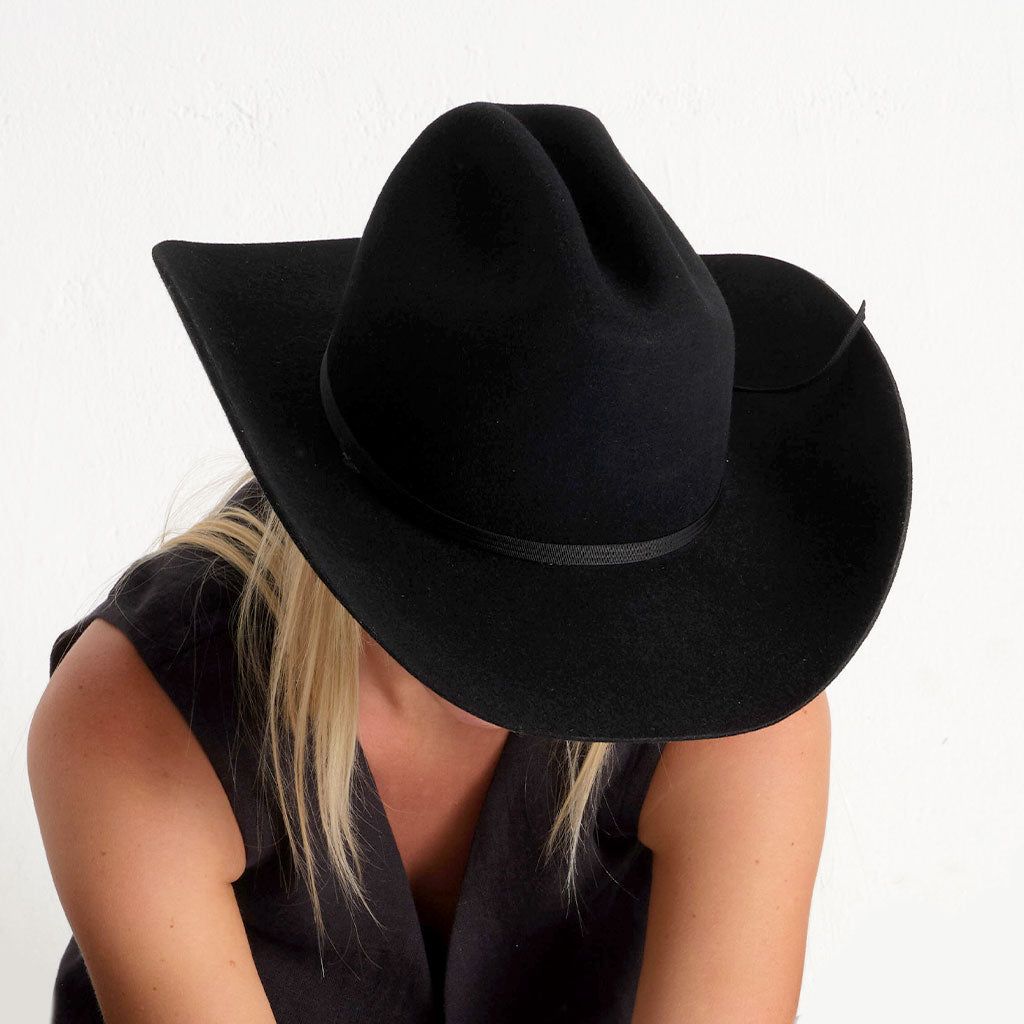 [WS] Karina Wool Cowboy Hat - Black