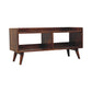 Solid Wood Open-top Chestnut Media Unit