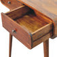 Solid Wood Chestnut Curved Hallway Table
