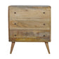 Curved Oak-ish Chest, 3-Drawers