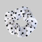 White Dot Scrunchie