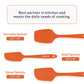 3 Piece Silicone Spatula Set - Orange