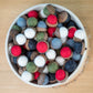 Felt Christmas Acorns- Set of 15