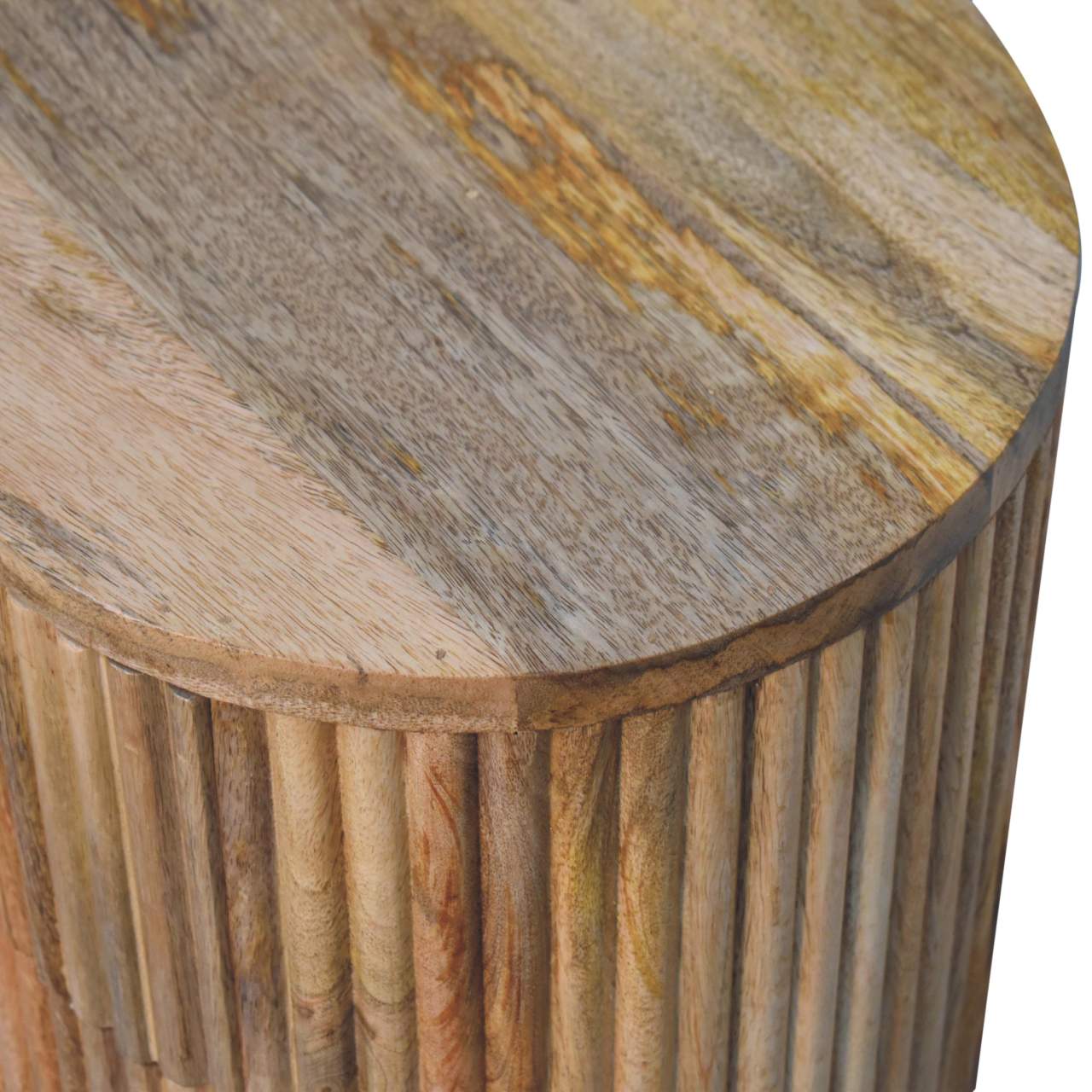Solid Wood Soba Ball 3-Drawer Bedside Table