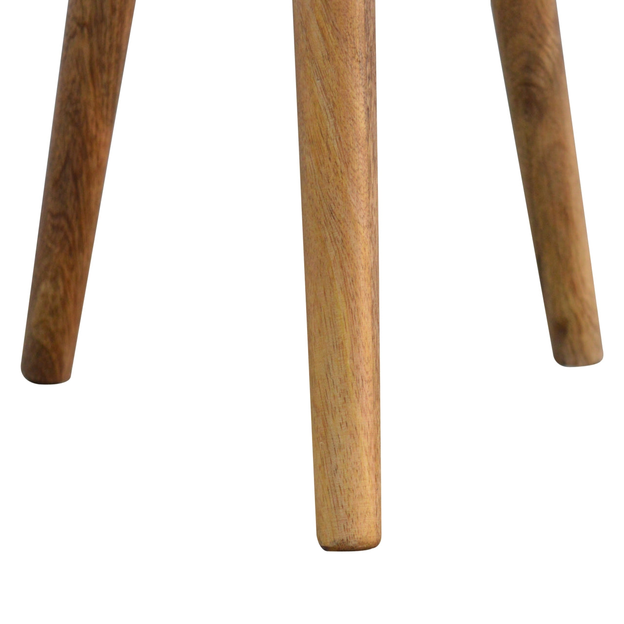 Solid Wood Bone Inlay Tripod Stool, Black and White