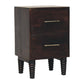 Solid Wood Spindle Mocha Bedside Table