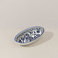 Ceramic Hand Painted Decorative Oval Plate | Floral Bleu Collection