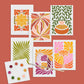 All-in-One Watercolor Art Prints + Postcards: Abstract Botanicals