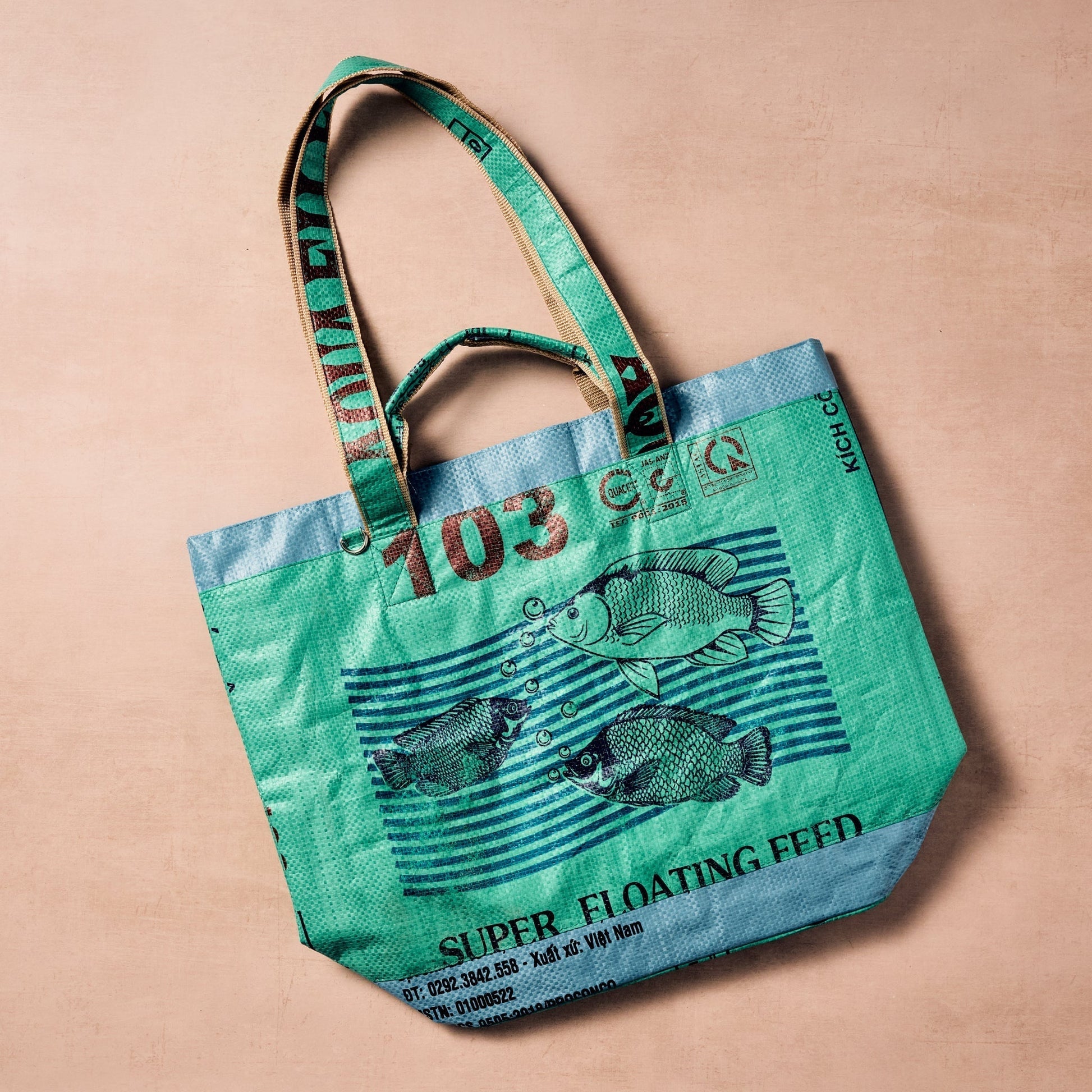 Trei Recycled Feed Bag Lined Tote