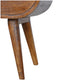 Solid Wood Chestnut Circular Open Bedside