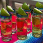 Aqua Rim Tequila Shot Glasses  - Set of 6