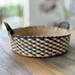 Tray Basket in Natural w/ Black Checks