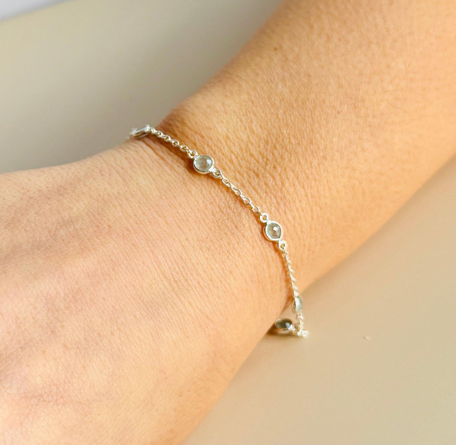 March Birthstone Bracelet — Aquamarine