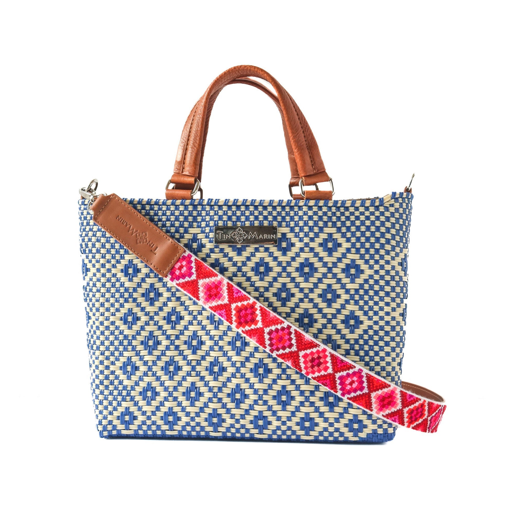 Mixte Medium Woven Crossbody Drawstring Bag