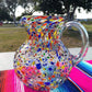 Confetti Rock Design Glass Pitcher
