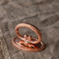 Vintage Inspired Copper Napkin Rings with Embossed Cross & Bow Pattern –