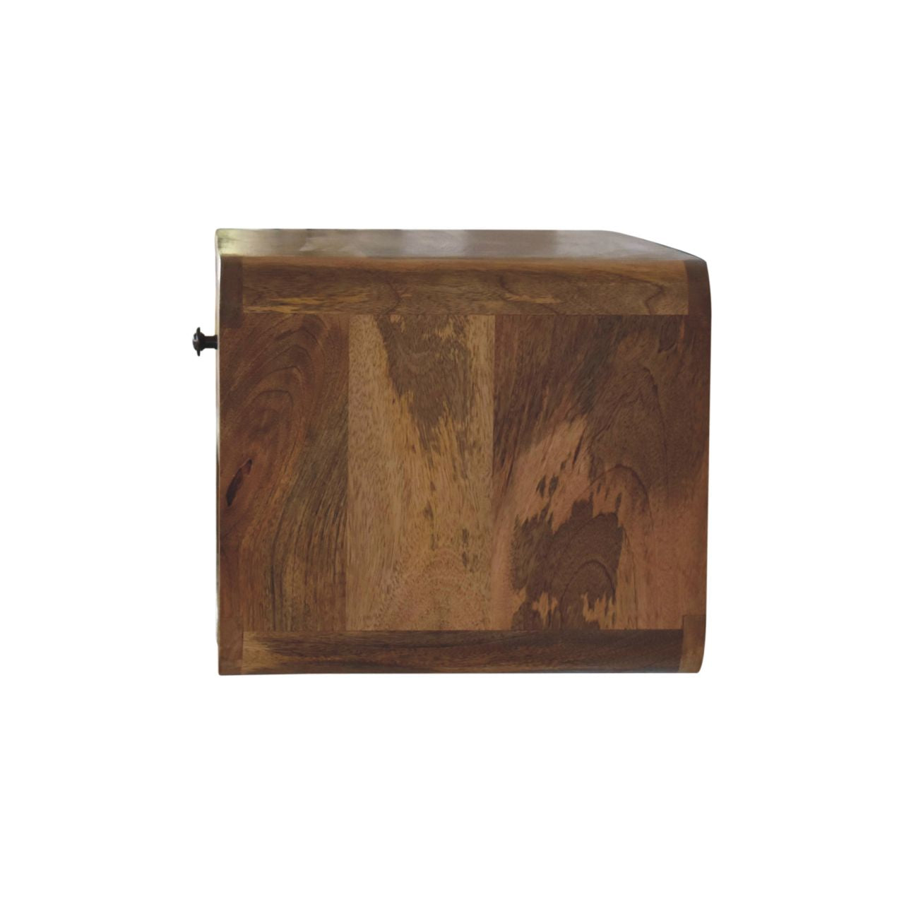 Solid Wood Large Floating Curve Open Slot Bedside Table