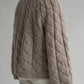 TOMO MIX CABLE HANDKNIT - OAT HEATHER