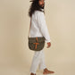 Carmen Woven Crossbody Bag | Sage Green