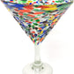 Confetti Rock Modern Margarita Glasses - Martini Style - Set of 4
