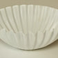 White Ribbed Bowl | Aluminum | Modern Sculptural Accent