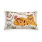 Floral Safari Tiger Pillow | 24x14" | Cotton Fabric