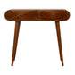 Solid Wood London Console Table, 2-Drawers, Chestnut, Brown