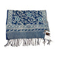Handmade Batik Scarf, 100% Soft Cotton, Blue Tendril