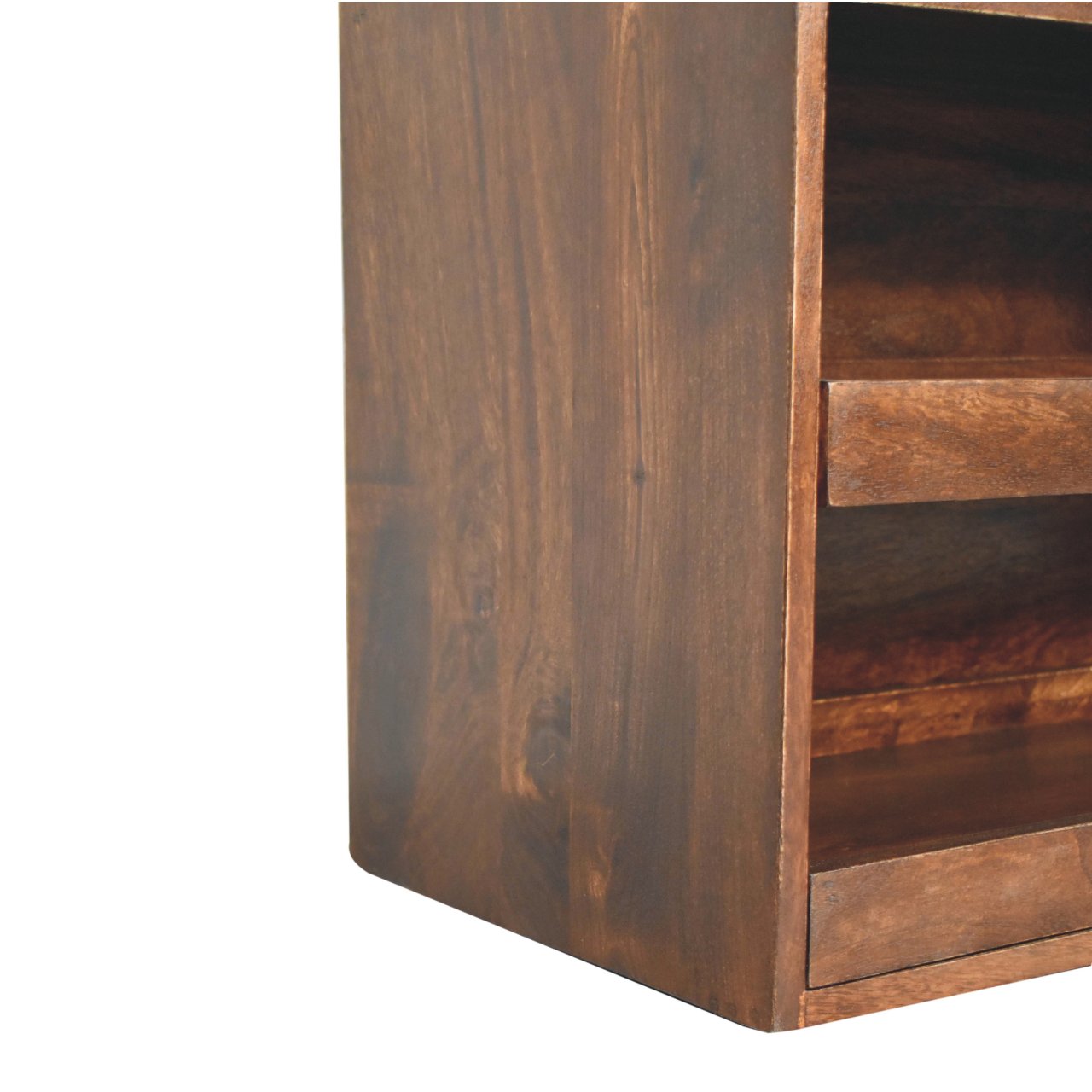 Solid Wood California Walnut & Mud Linen Pull out Shoe Bench