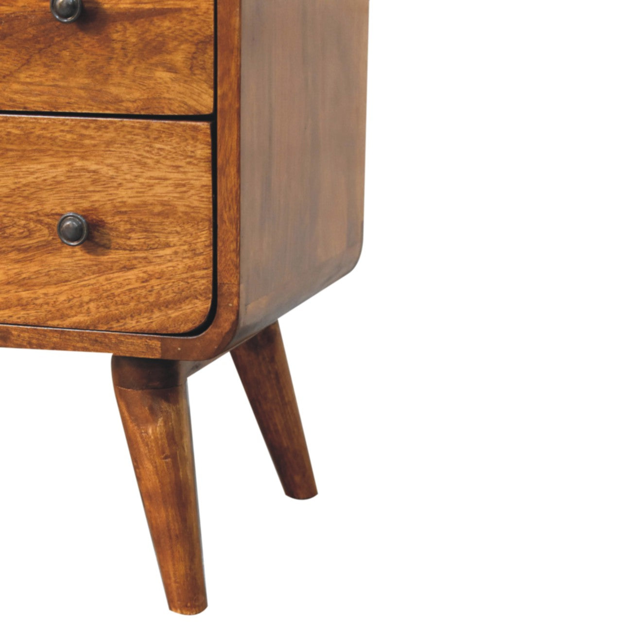 Solid Wood Curved Nordic Charm Console