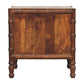 Solid Wood Bamboo Framed Bedside Table 2 Drawers Brown