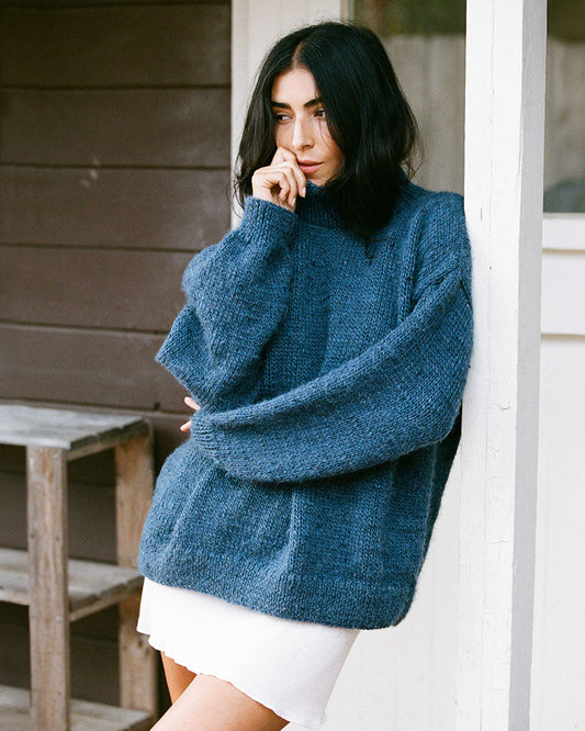 [WS] Azure Dolphin Knit Sweater
