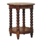 Solid Wood Spindle Round Side Table